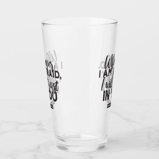 詩篇56:3聖書の聖句アート「わたしはあなたを信頼する」 タンブラーグラス (左)