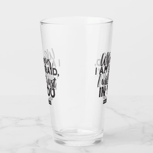 詩篇56:3聖書の聖句アート「わたしはあなたを信頼する」 タンブラーグラス (右)