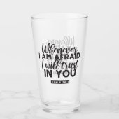 詩篇56:3聖書の聖句アート「わたしはあなたを信頼する」 タンブラーグラス (正面)