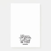 詩篇56:3聖書の聖句アート「わたしはあなたを信頼する」 ポストイット (正面)