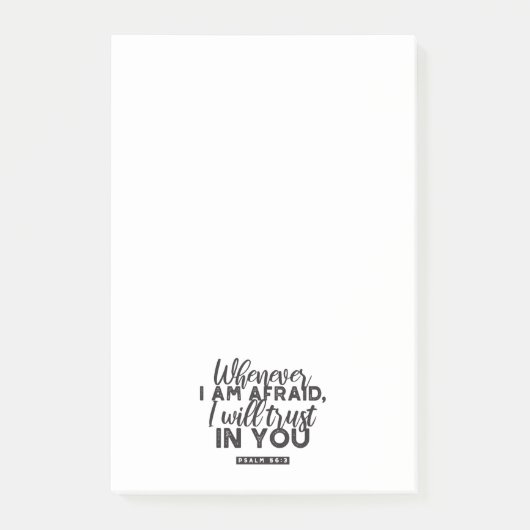 詩篇56:3聖書の聖句アート「わたしはあなたを信頼する」 ポストイット (正面)