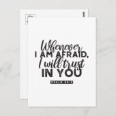 詩篇56:3聖書の聖句アート「わたしはあなたを信頼する」 ポストカード (正面/裏面)