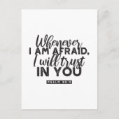 詩篇56:3聖書の聖句アート「わたしはあなたを信頼する」 ポストカード (正面)