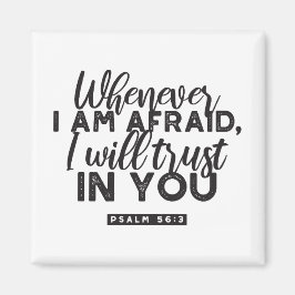 詩篇56:3聖書の聖句アート「わたしはあなたを信頼する」 マグネット