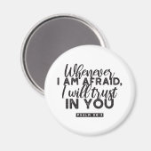 詩篇56:3聖書の聖句アート「わたしはあなたを信頼する」 マグネット (正面/裏面)