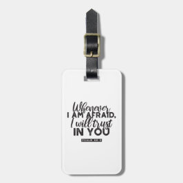 詩篇56:3聖書の聖句アート「わたしはあなたを信頼する」 ラゲッジタグ