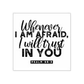 詩篇56:3聖書の聖句アート「わたしはあなたを信頼する」 ラバースタンプ (インプリント)