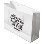 詩篇56:3聖書の聖句アート「わたしはあなたを信頼する」 ラージペーパーバッグ (正面アングル)