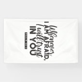 詩篇56:3聖書の聖句アート「わたしはあなたを信頼する」 横断幕 (横)