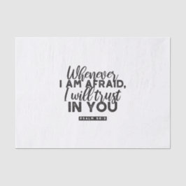 詩篇56:3聖書の聖句アート「わたしはあなたを信頼する」 薄葉紙