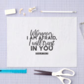 詩篇56:3聖書の聖句アート「わたしはあなたを信頼する」 薄葉紙 (クラフト)