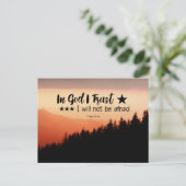 詩篇56:4b 神に信頼する。私は恐れない ポストカード (スタンド正面)