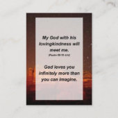 詩篇59:10私の神と彼の愛なる親切は私に来る エンクロージャーカード (正面)
