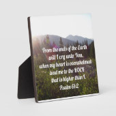 詩篇61:2地球の果てからわたしは泣く フォトプラーク (正面)