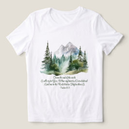 詩篇61:2岩の聖なる書物、 経典山へ トライブレンドTシャツ