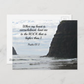 詩篇61:2私のハートが圧倒されたとき… ポストカード (正面/裏面)