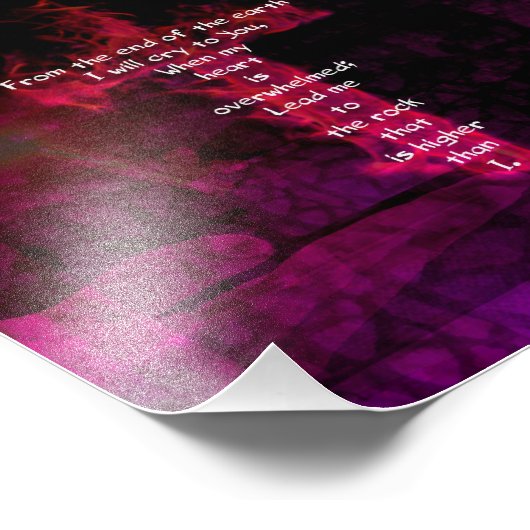 詩篇61:2聖書の聖句の感動的引用文 フォトプリント            (角)