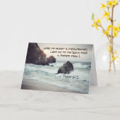 詩篇61:2高い岩に導きなさい カード (黄色い花)