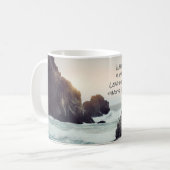 詩篇61:2高い岩に導きなさい コーヒーマグカップ (正面左)