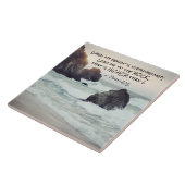 詩篇61:2高い岩に導きなさい タイル (側面)