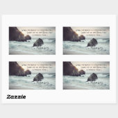 詩篇61:2高い岩に導きなさい 長方形シール (シート)