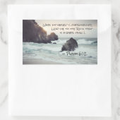 詩篇61:2高い岩に導きなさい 長方形シール (バッグ)