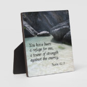 詩篇61:3あなたは私のために皈依した フォトプラーク (正面)