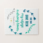 詩篇61:3私の皈依聖書引用文キリスト教信仰 ジグソーパズル (横)