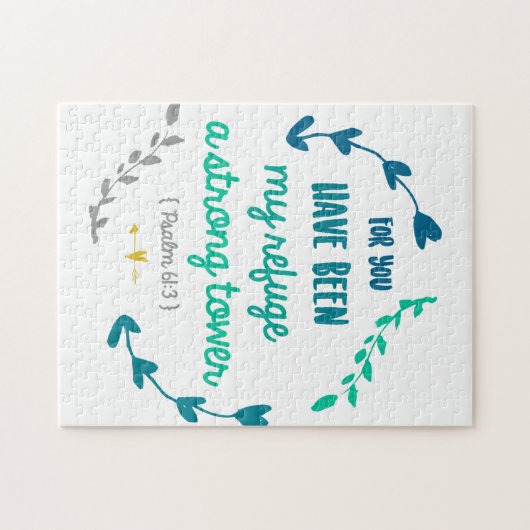 詩篇61:3私の皈依聖書引用文キリスト教信仰 ジグソーパズル (横)