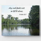 詩篇62:1 私の魂は神ひとりのうちに安息を得る フォトプラーク (正面)