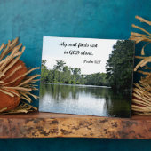 詩篇62:1 私の魂は神ひとりのうちに安息を得る フォトプラーク (側面)