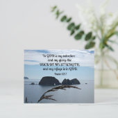 詩篇62:7神は私の救いである。 ポストカード (スタンド正面)