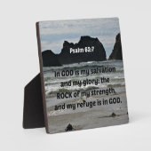 詩篇62:7神は私の救いと私の栄光 フォトプラーク (正面)