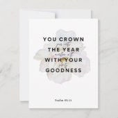 詩篇65:11の女性用 inspirational グリーティングカード シーズンカード (正面)