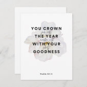 詩篇65:11の女性用 inspirational グリーティングカード シーズンカード (正面/裏面)