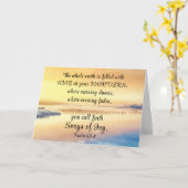 詩篇65:8あなたは喜びの聖句を呼び出す カード (黄色い花)