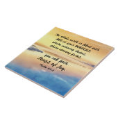 詩篇65:8あなたは喜びの聖句を呼び出す タイル (側面)