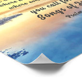 詩篇65:8あなたは喜びの聖句を呼び出す ポスター (角)