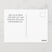 詩篇65:8あなたは喜びの聖句を呼び出す ポストカード (裏面)