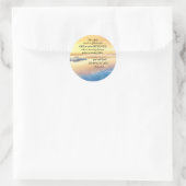 詩篇65:8あなたは喜びの聖句を呼び出す ラウンドシール (バッグ)