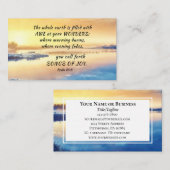 詩篇65:8あなたは喜びの聖句を呼び出す 名刺 (正面/裏面)