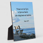 詩篇68:19主を賛美し、神を賛美し….. フォトプラーク (側面)