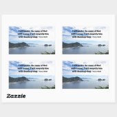 詩篇69:30私は神の名を賛美する… 長方形シール (シート)