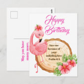 詩篇6:4 キリスト教 誕生日 グリーティング ポストカード (正面/裏面)