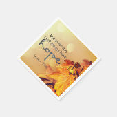 詩篇71:14私は常に希望メープルの葉を持つ スタンダードカクテルナプキン (角)