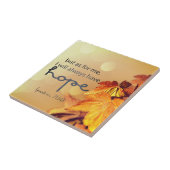 詩篇71:14私は常に希望メープルの葉を持つ タイル (側面)