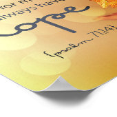 詩篇71:14私は常に希望メープルの葉を持つ ポスター (角)