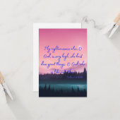 詩篇71:19 KJVバイブル聖句Pic Flat Greeting カード (正面/裏面インサイチュ)