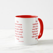 詩篇71:19 KJVバイブル聖句Two-Tone Mug マグカップ (正面右)
