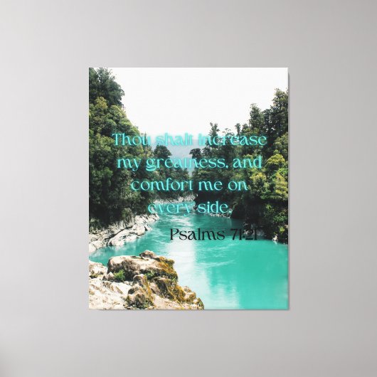 詩篇71:21聖書の聖句KJV写真ウォールアート キャンバスプリント (正面)